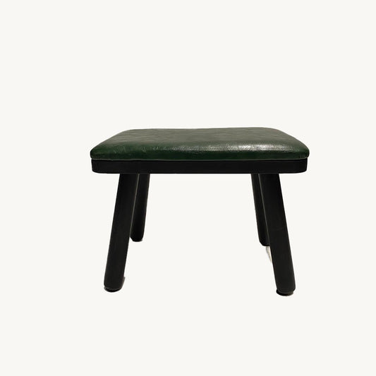 ST016JN / DARK GREEN LEATHER STOOL