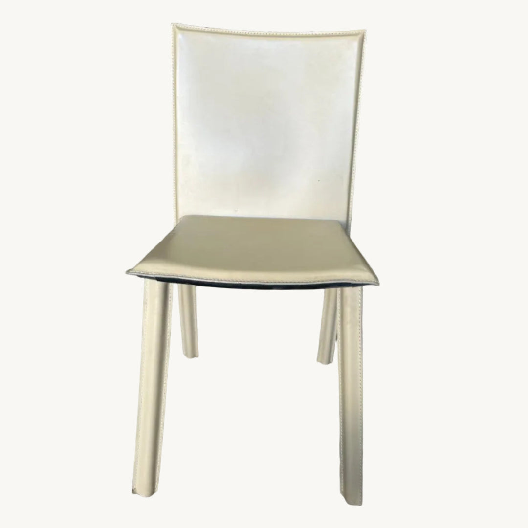 CH051PI / BEIGE LEATHER CHAIR