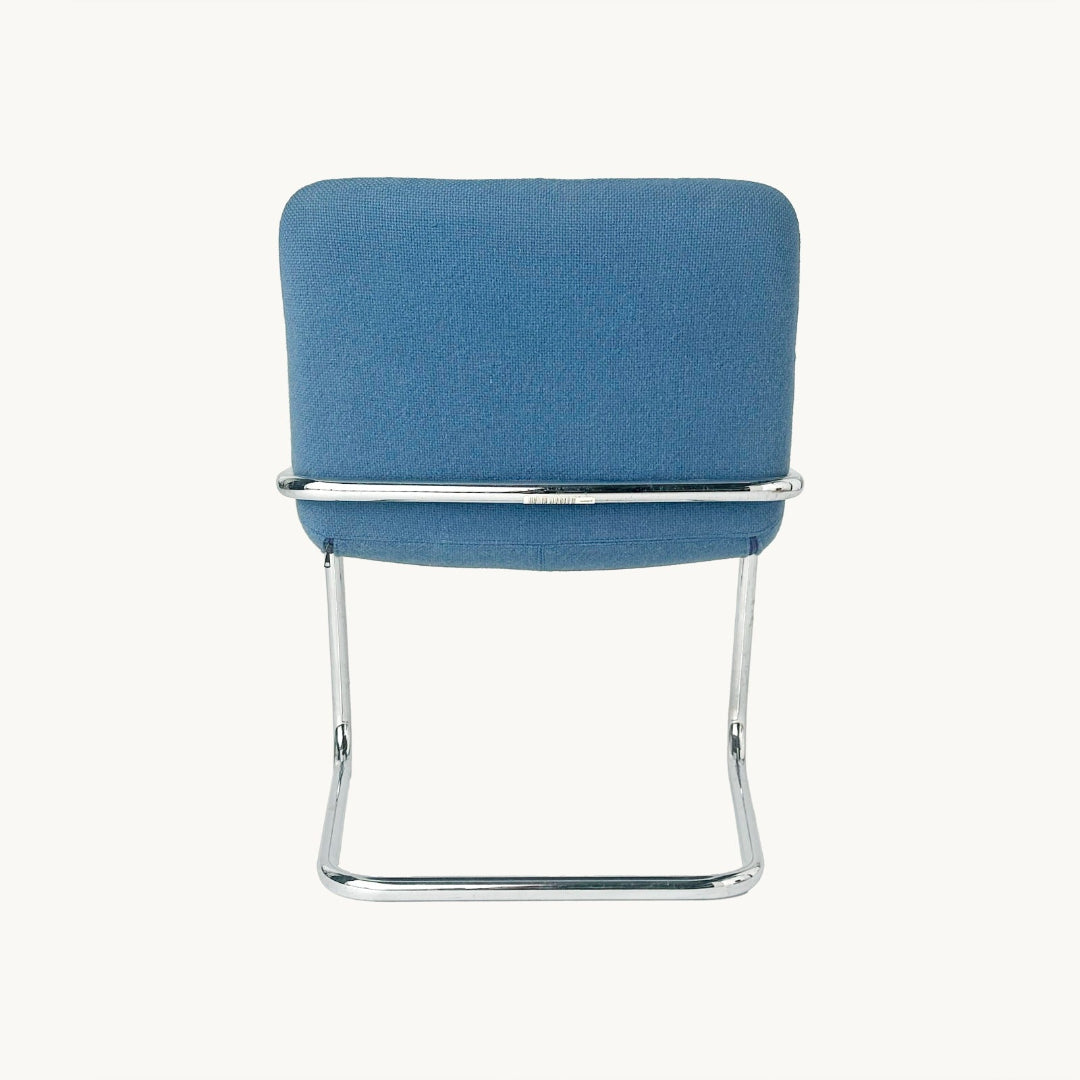 CH043PI / BLUE & CHROME CHAIR