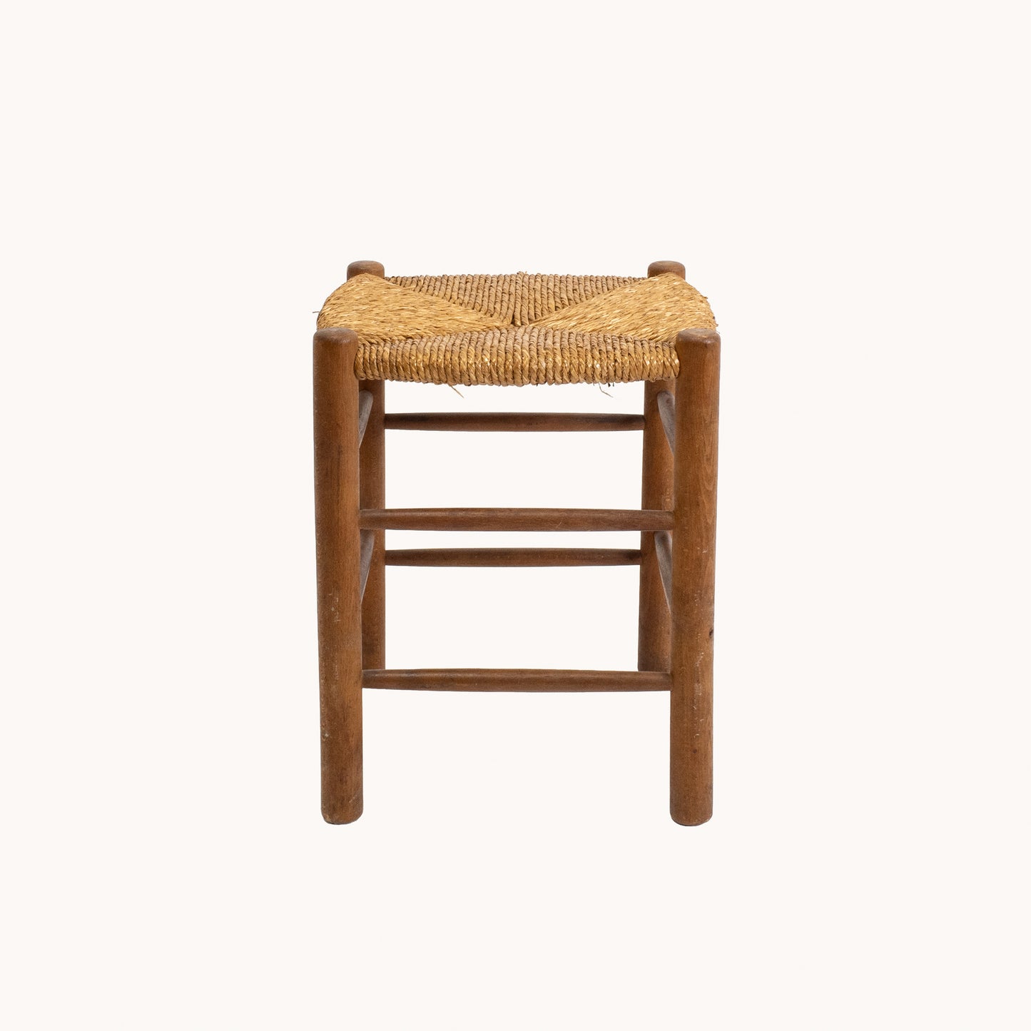 ST012JN / WOODEN AND SISAL STOOL II