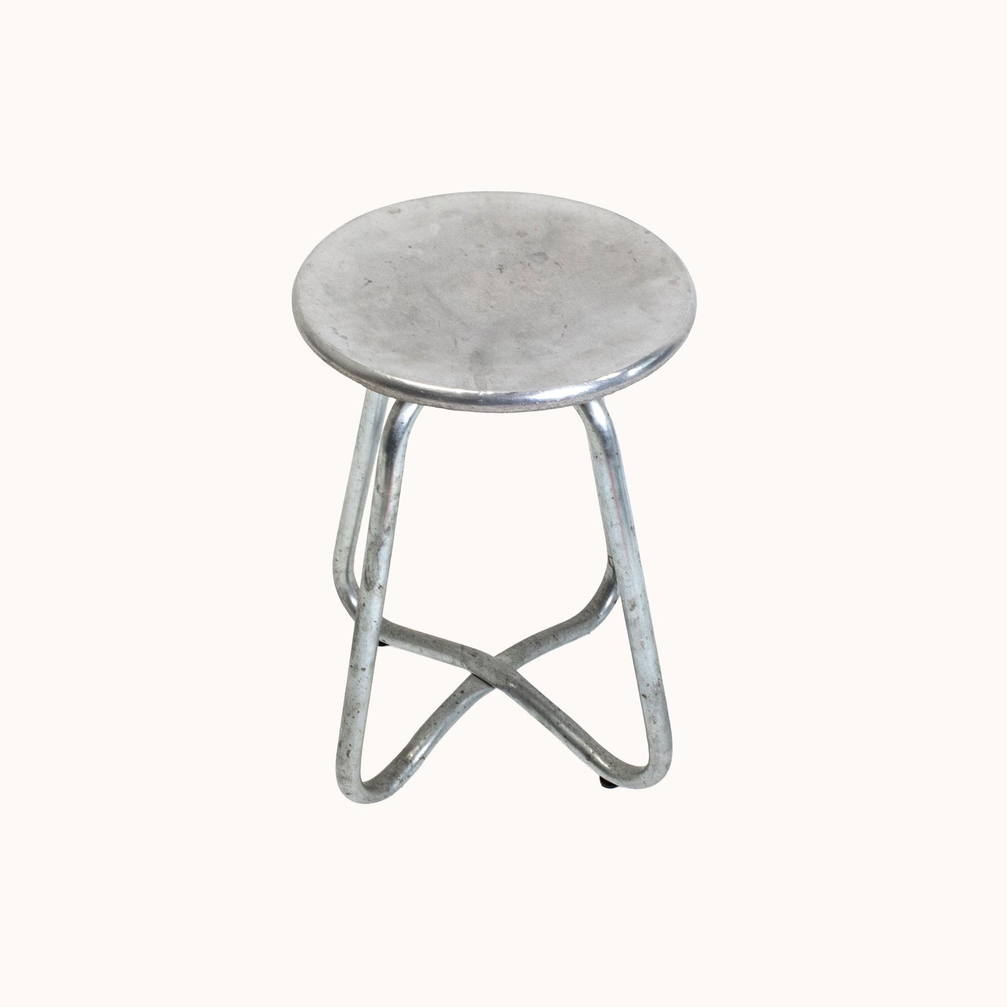 ST039JN / SMALL METAL CROSS LEGGED STOOL