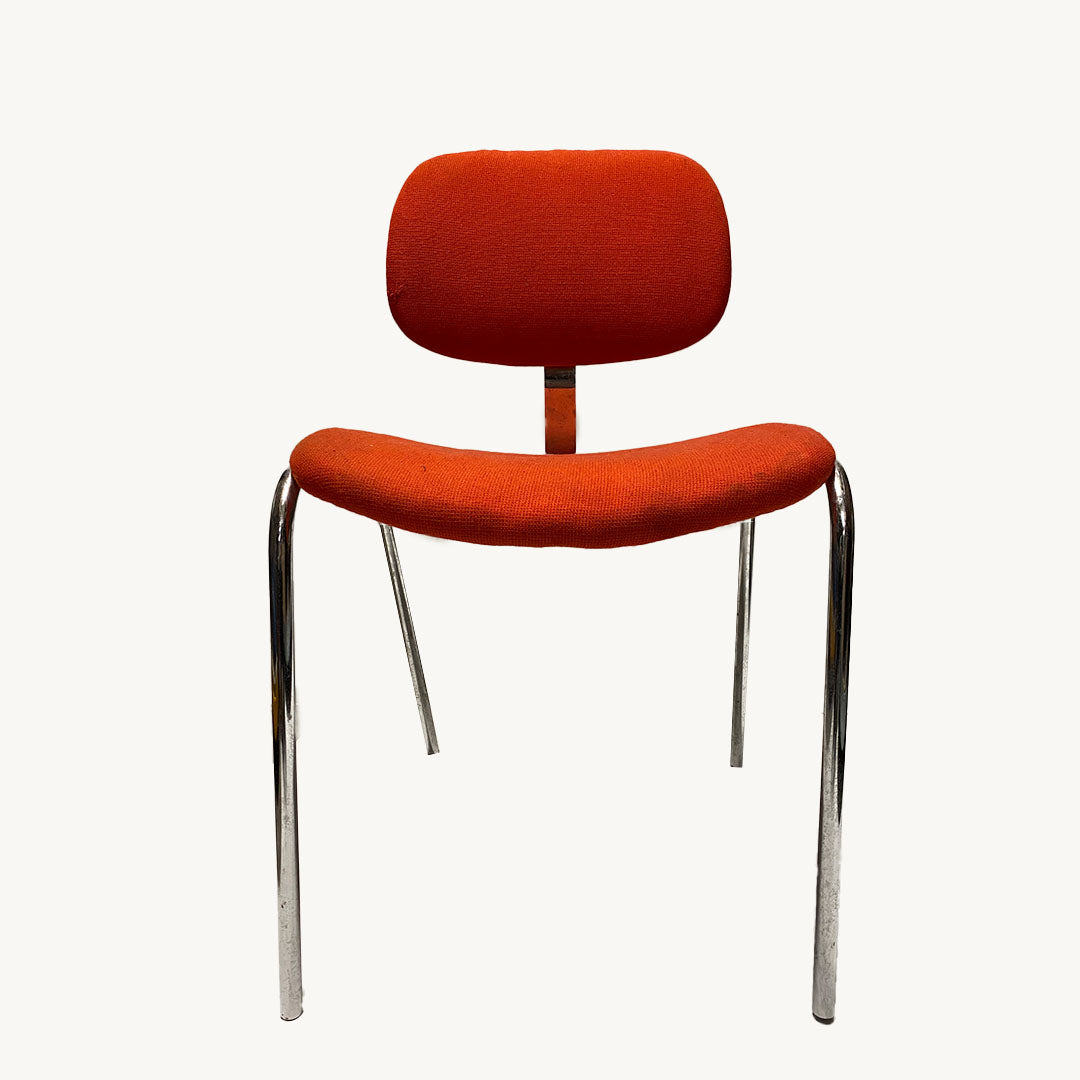 CH040JN / RECTANGULAR ORANGE-RED CHAIR