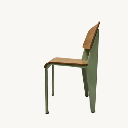CH027JN / JEAN PROUVE WOOD AND METAL CHAIR