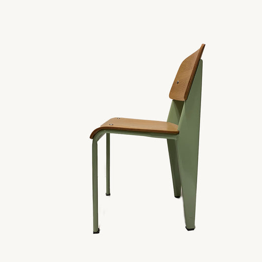 CH027JN / JEAN PROUVE WOOD AND METAL CHAIR