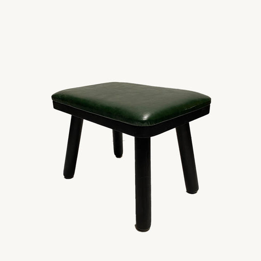 ST016JN / DARK GREEN LEATHER STOOL