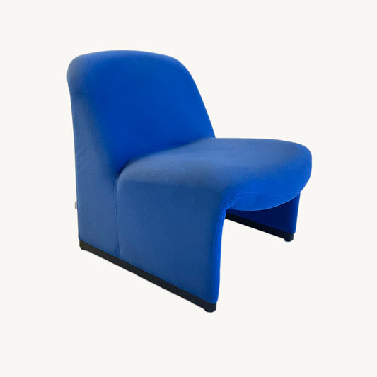 AR007JN / LOW BLUE UPHOLSTERED ARMCHAIR