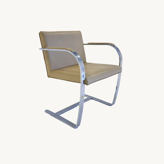 CH049JN / CANTILEVER BEIGE LEATHER CHAIR