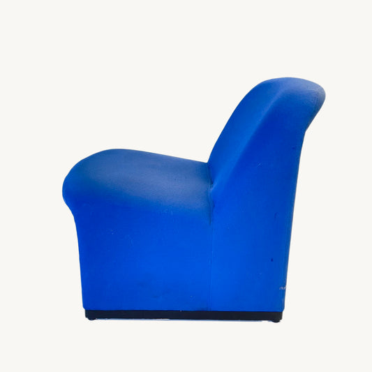 AR007JN / LOW BLUE UPHOLSTERED ARMCHAIR