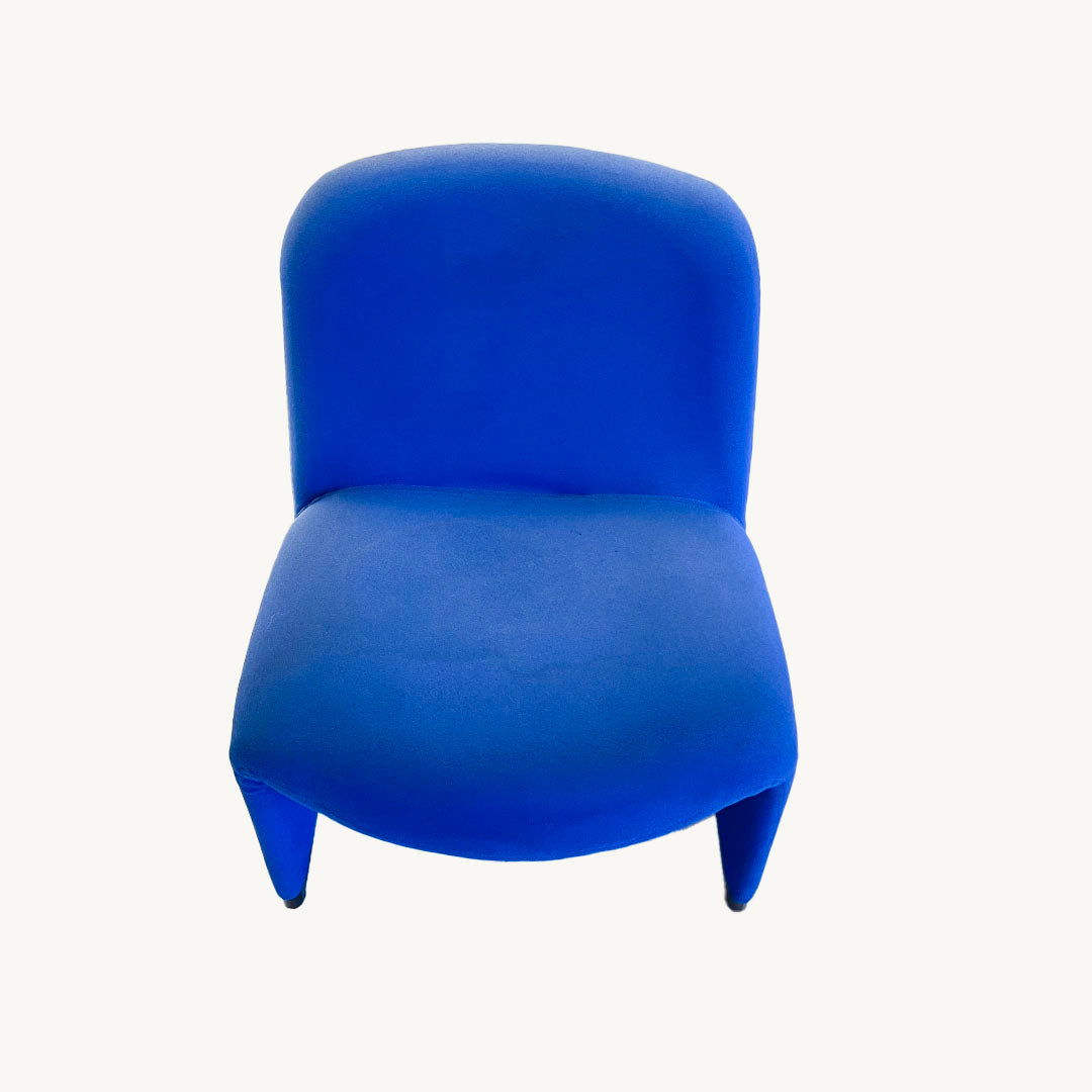 AR007JN / LOW BLUE UPHOLSTERED ARMCHAIR