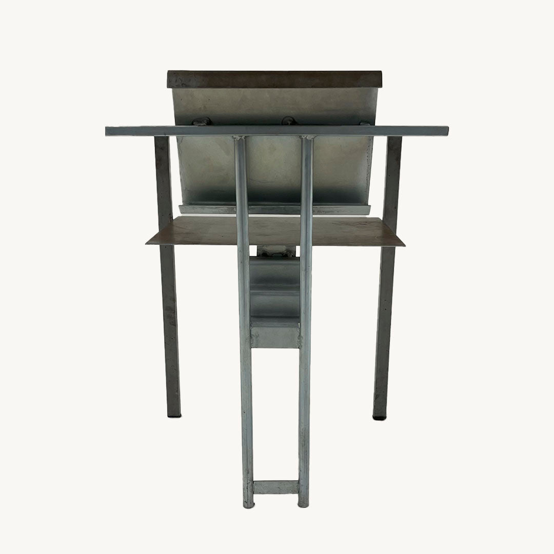 AR010JN / BRUTALIST RAW STEEL ARMCHAIR