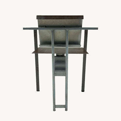 AR010JN / BRUTALIST RAW STEEL ARMCHAIR