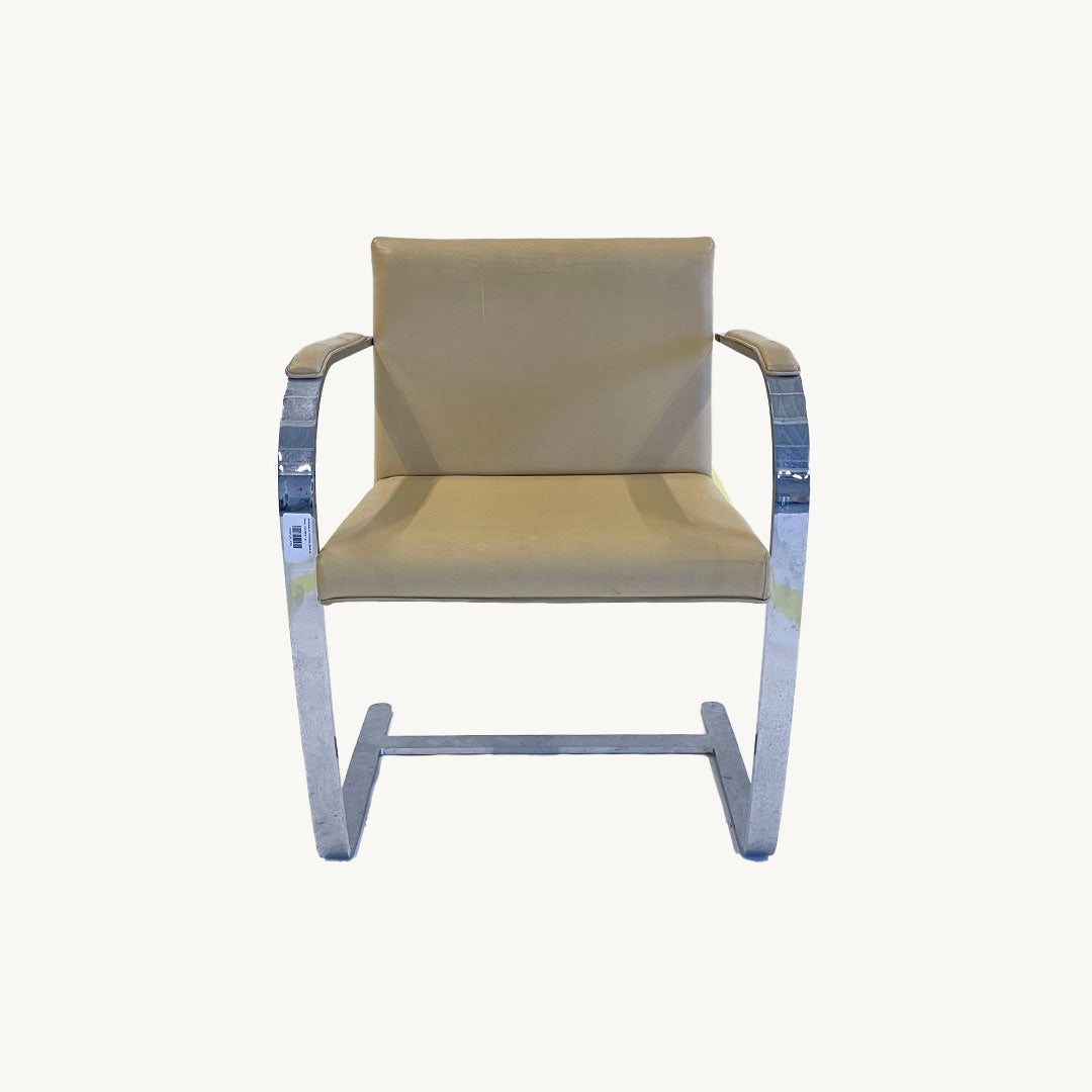 CH049JN / CANTILEVER BEIGE LEATHER CHAIR