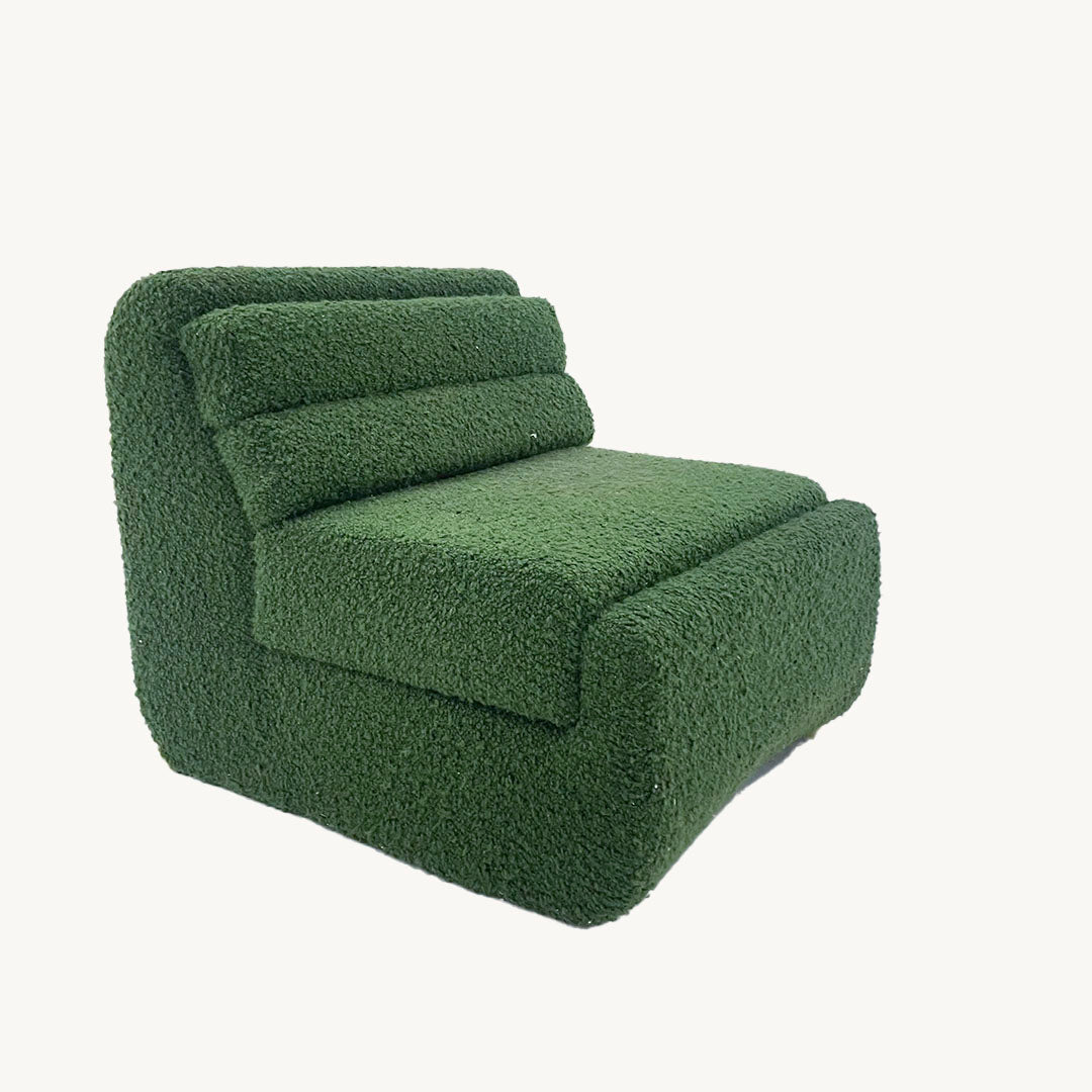 AR012JN / RIBBED BOUCLÉ ACCENT CHAIR