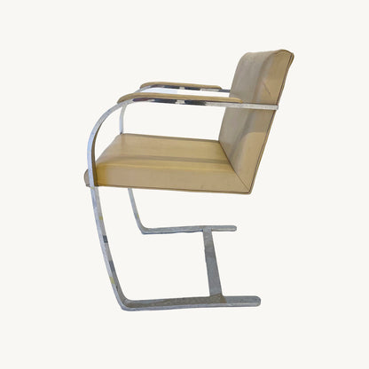 CH049JN / CANTILEVER BEIGE LEATHER CHAIR