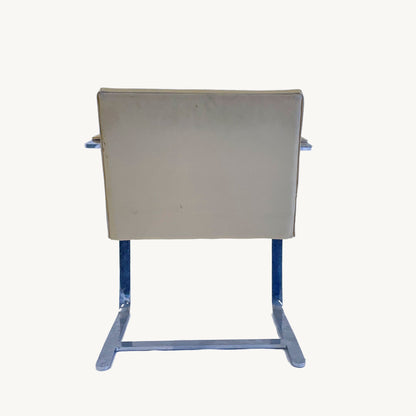 CH049JN / CANTILEVER BEIGE LEATHER CHAIR