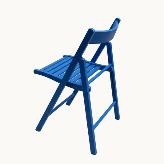 CH042CH / BLUE FOLDING WOODEN CHAIR