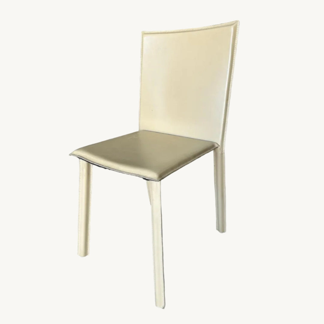 CH051PI / BEIGE LEATHER CHAIR