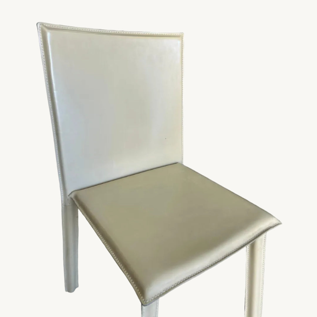 CH051PI / BEIGE LEATHER CHAIR