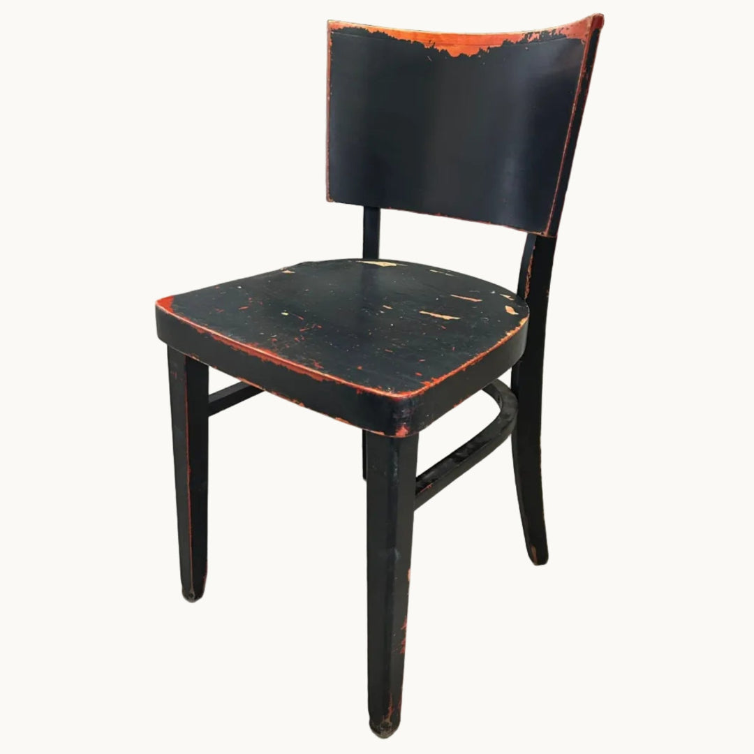 CH052PI / BLACK AND ORANGE BISTRO CHAIRS