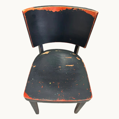 CH052PI / BLACK AND ORANGE BISTRO CHAIRS
