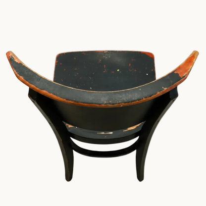 CH052PI / BLACK AND ORANGE BISTRO CHAIRS