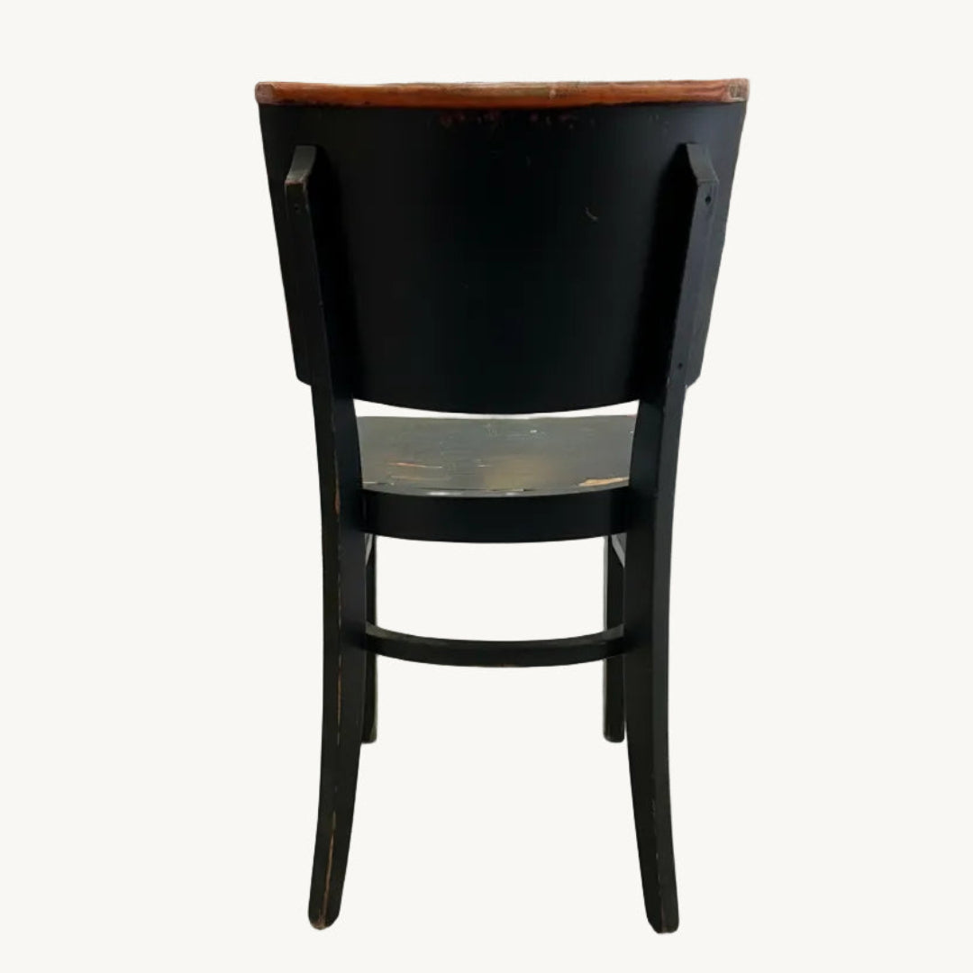CH052PI / BLACK AND ORANGE BISTRO CHAIRS