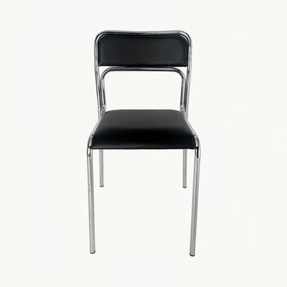 CH039PI / BLACK & CHROME CHAIR