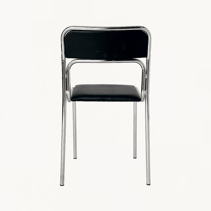 CH039PI / BLACK & CHROME CHAIR