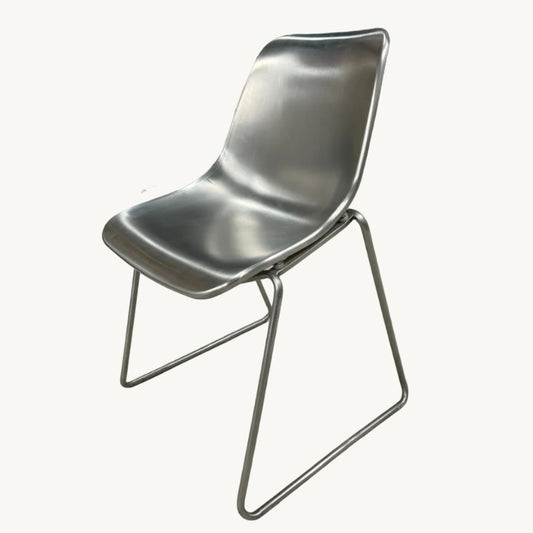 CH054PI / BRUSHED STEEL CHAIR
