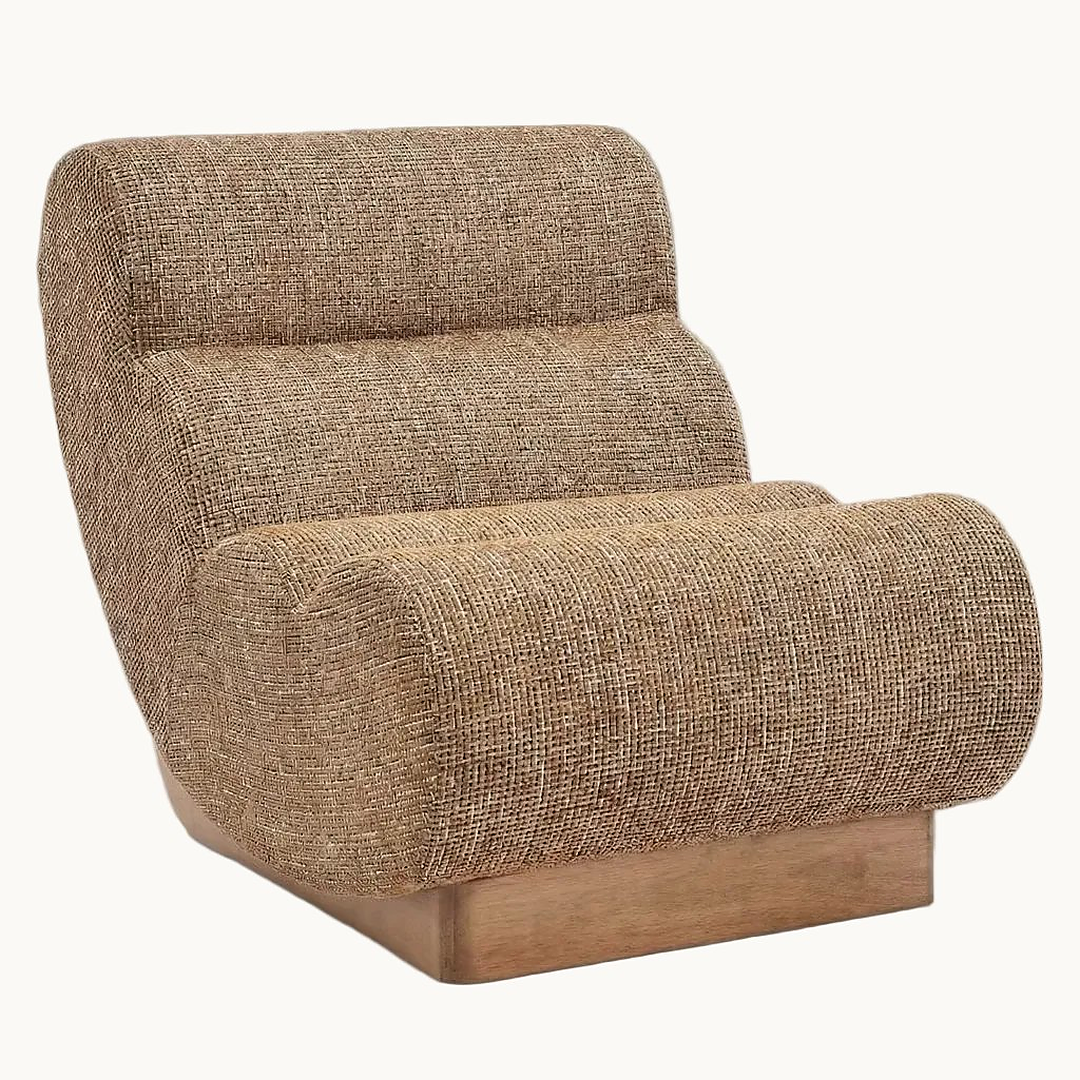 CH047CH / CARAMEL BROWN TWEED CHAIR