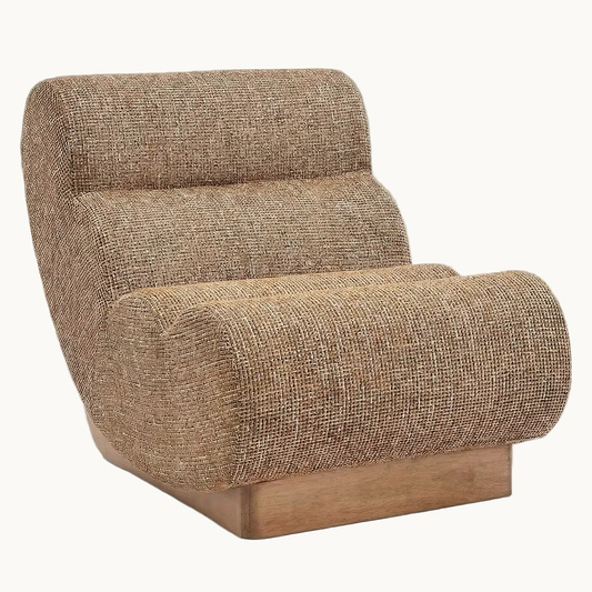 CH047CH / CARAMEL BROWN TWEED CHAIR