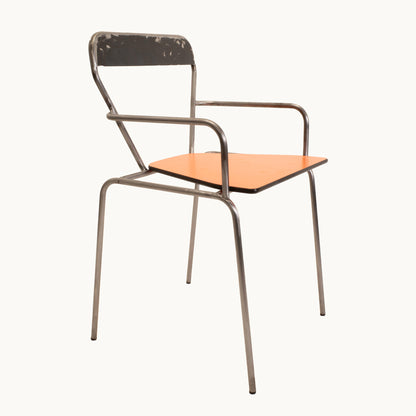 CH044JN / BROWN AND BLACK METAL CHAIR