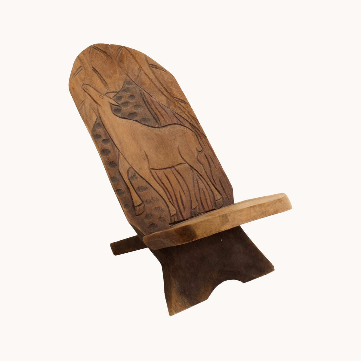 JN.01.0116/ HAND-CARVED WOODEN CHAIR (SMALL)