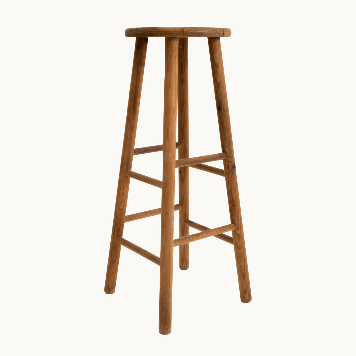 JN.06.0118 / TALL WOOD ROUND STOOL
