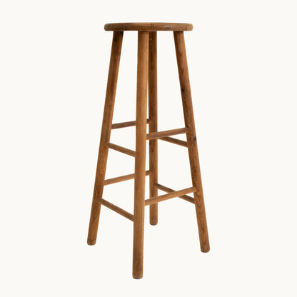 JN.06.0118 / TALL WOOD ROUND STOOL