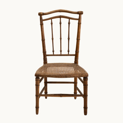 CH068JN / WOOD AND RATTAN CHAIR