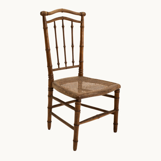 CH068JN / WOOD AND RATTAN CHAIR
