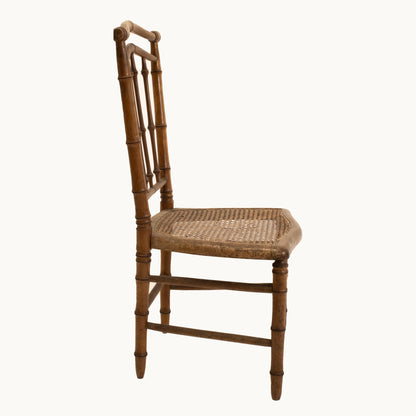 CH068JN / WOOD AND RATTAN CHAIR