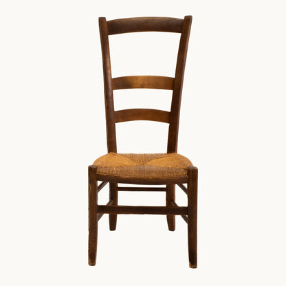 CH073JN / HIGH-BACK WOODEN RUSH CHAIR