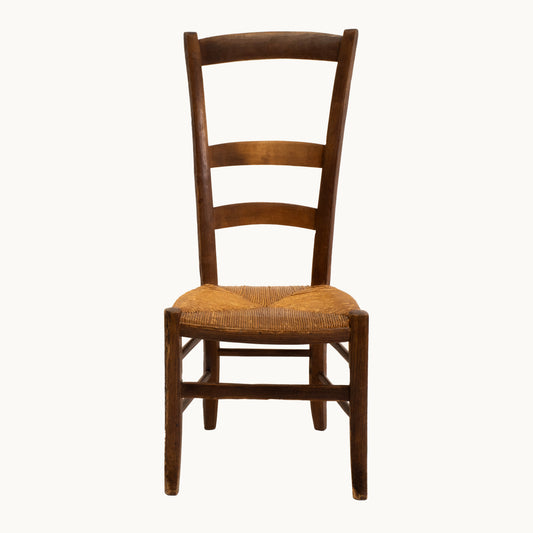 CH073JN / HIGH-BACK WOODEN RUSH CHAIR