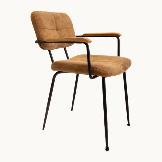 AR016JN / BROWN FABRIC ARMCHAIR