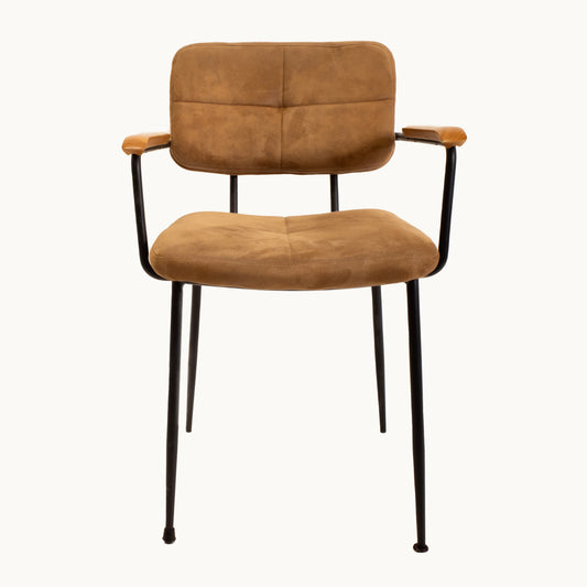 AR016JN / BROWN FABRIC ARMCHAIR
