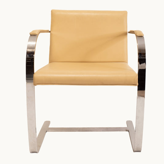 CH049JN / CANTILEVER BEIGE LEATHER CHAIR