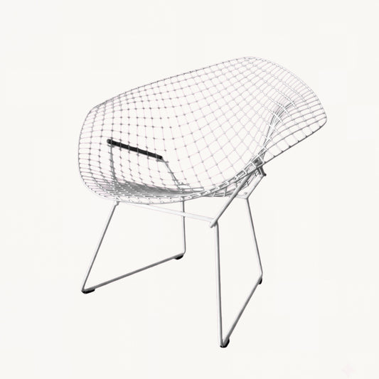 CH056PI / DIAMOND WHITE METAL GRID CHAIR
