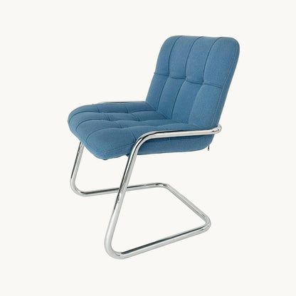 CH043PI / BLUE & CHROME CHAIR