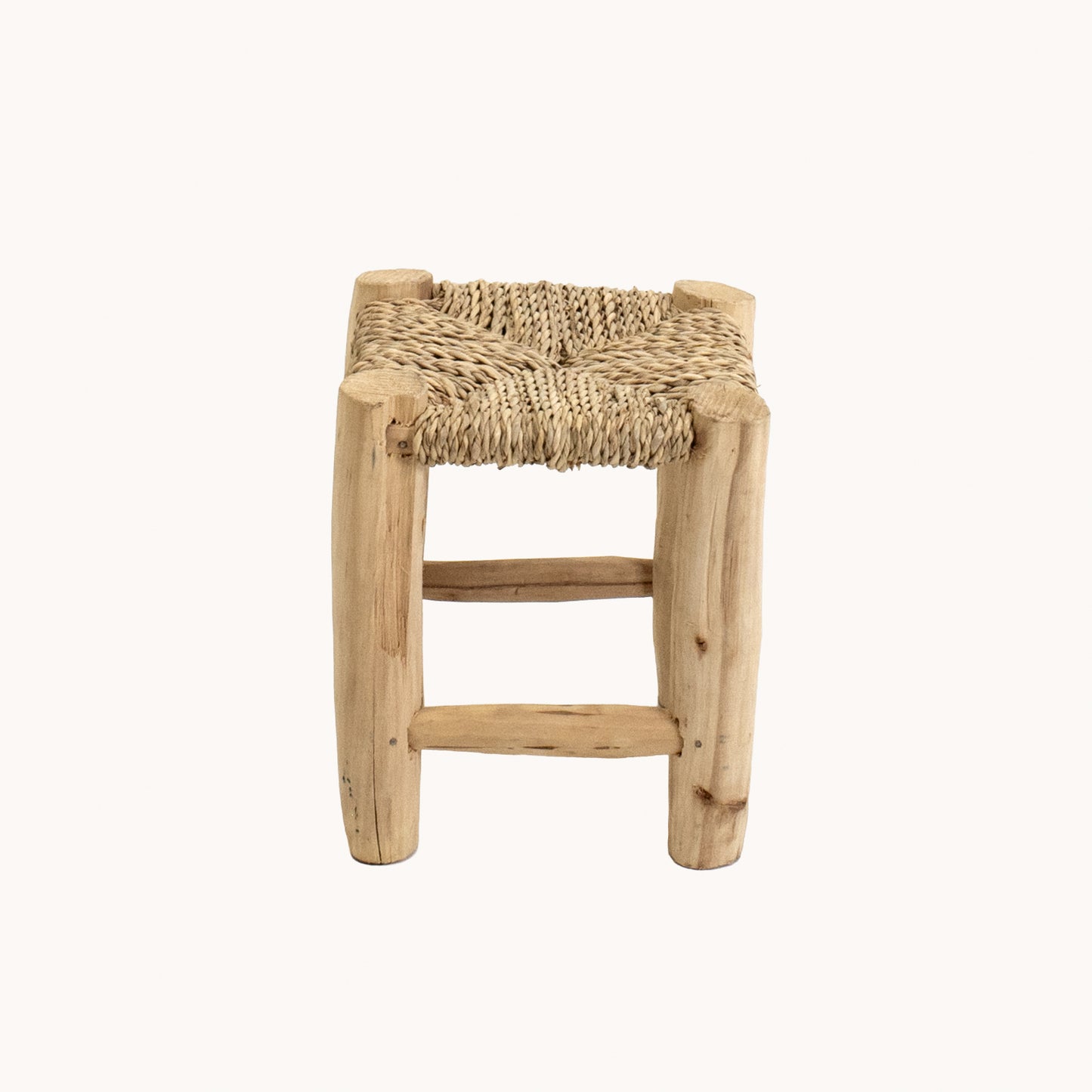 ST009JN / WOOD AND SISAL SMALL STOOL I