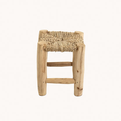 ST009JN / WOOD AND SISAL SMALL STOOL I