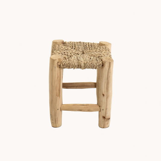ST009JN / WOOD AND SISAL SMALL STOOL I