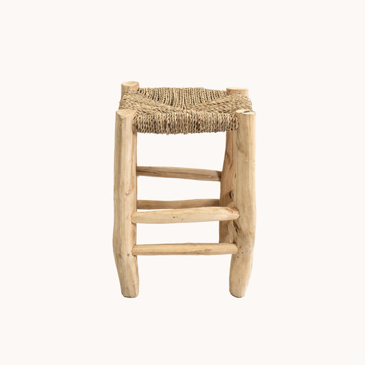 ST031JN / WOOD AND SISAL SMALL STOOL II