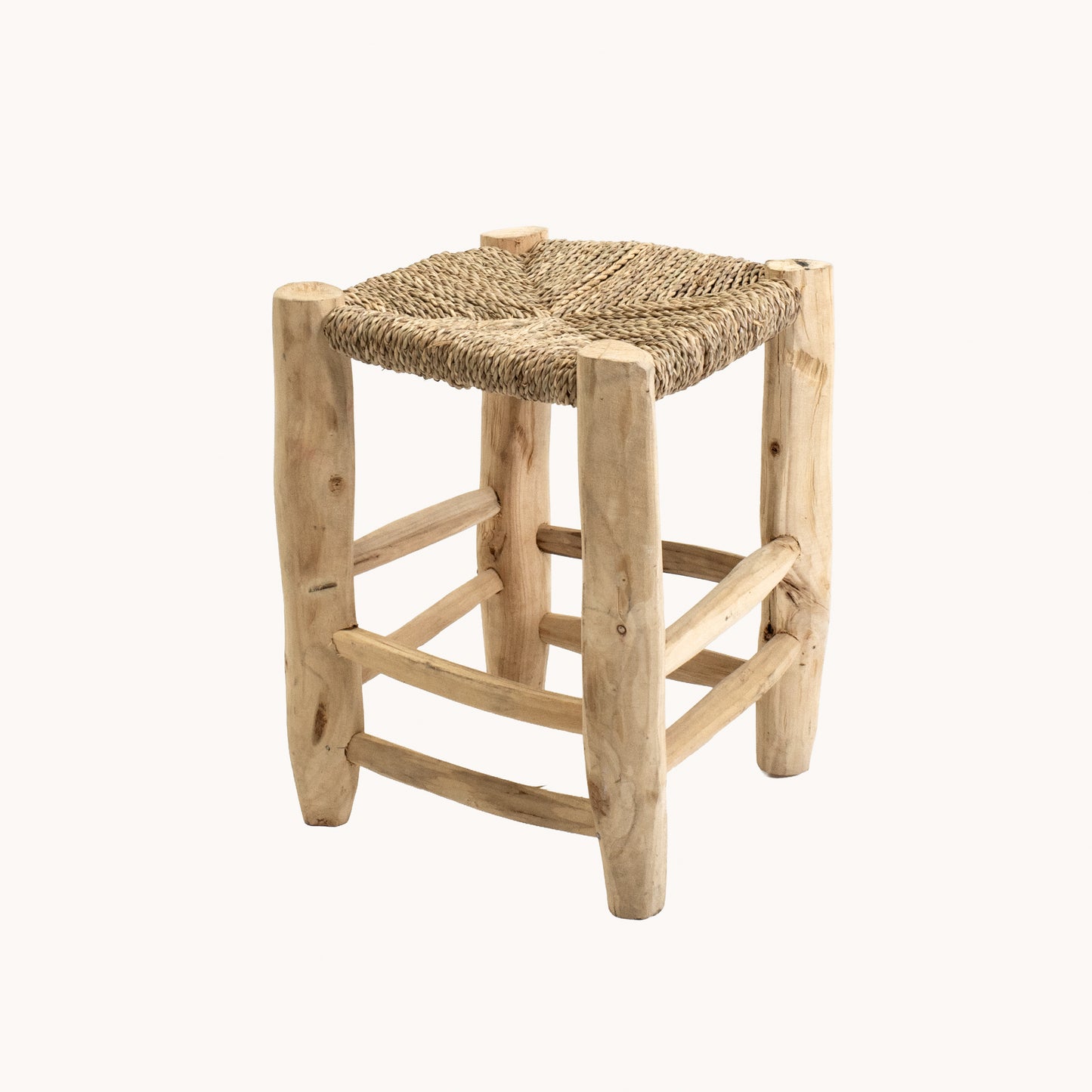ST031JN / WOOD AND SISAL SMALL STOOL II